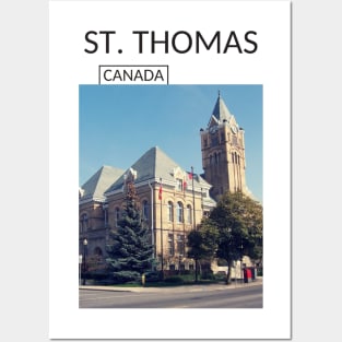 St. Thomas Ontario Canada Souvenir Present Gift for Canadian T-shirt Apparel Mug Notebook Tote Pillow Sticker Magnet Posters and Art